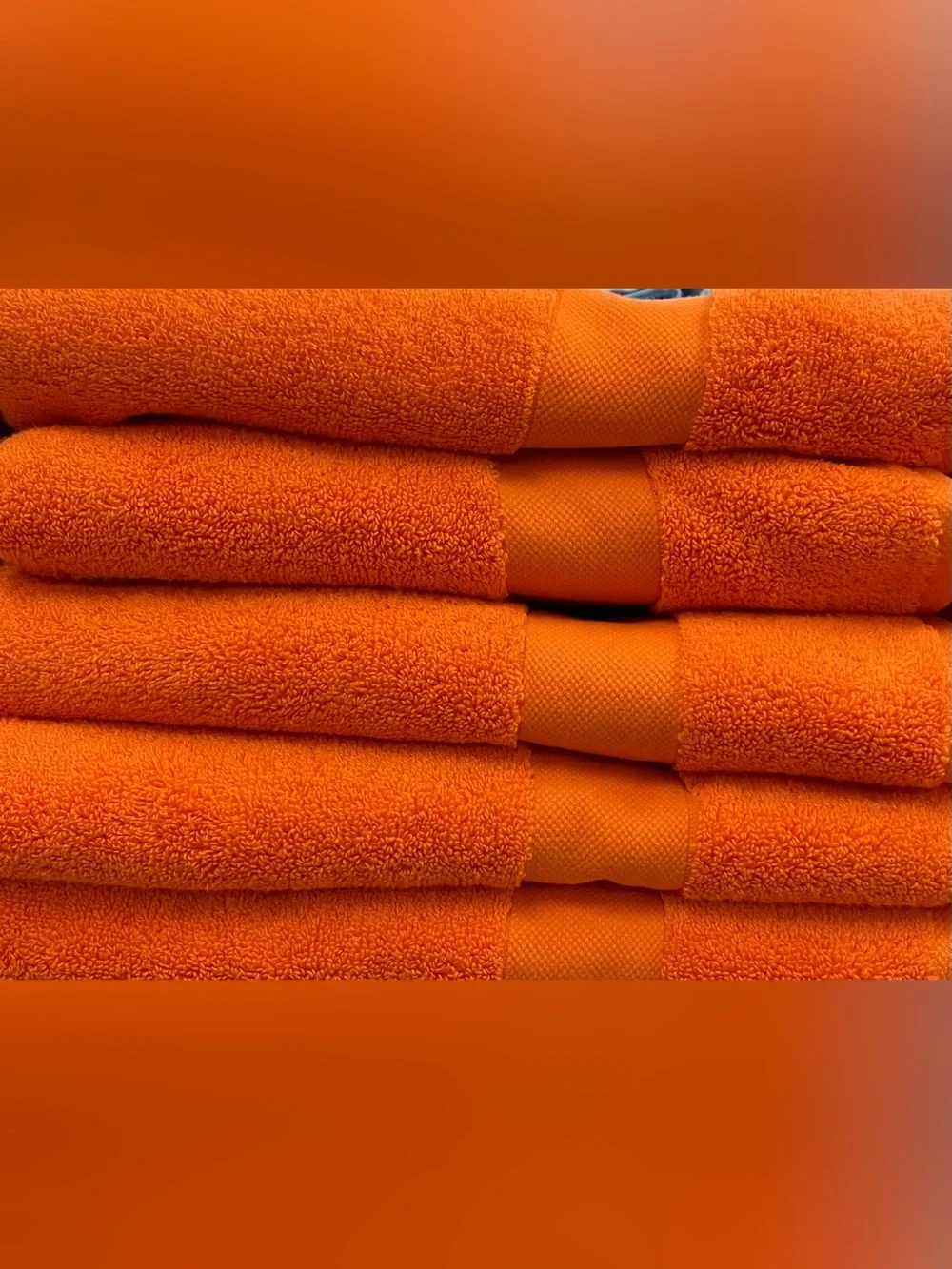 RALPH LAUREN 4 SET Large ORANGE BathTowels New
